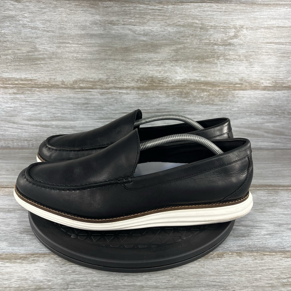 Cole Haan Men's Original Grand Venetian Black Leather Slip-On Loafers Size 11 M